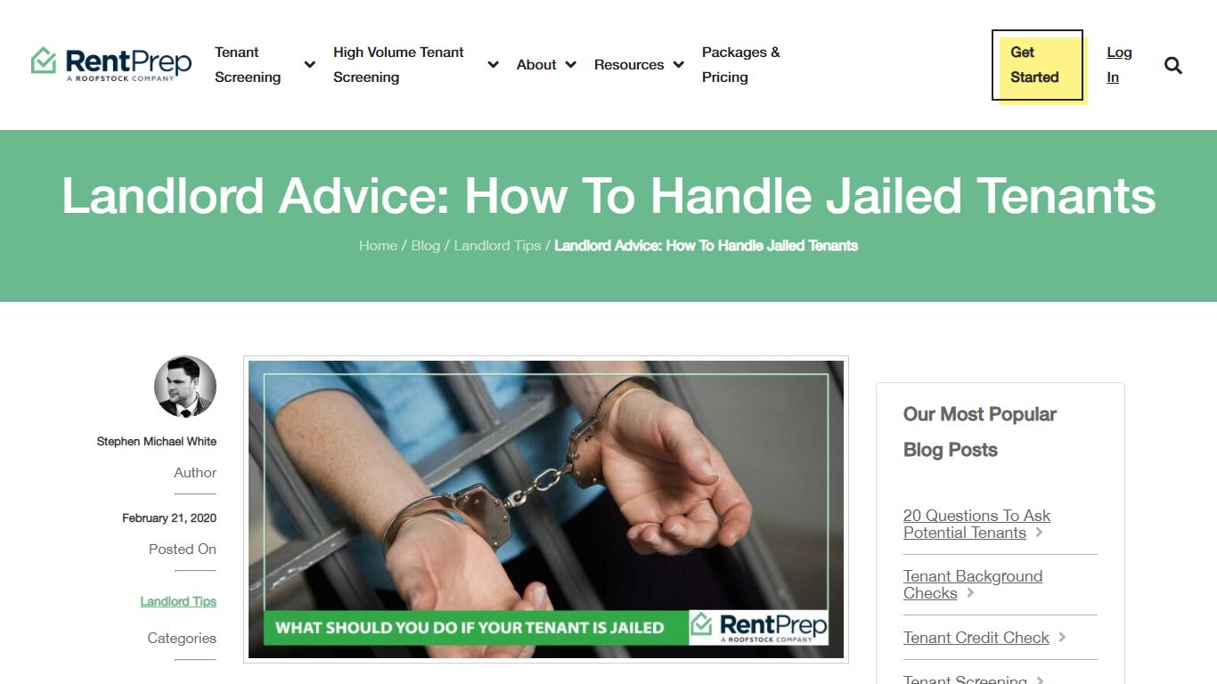 What Should You Do If Your Tenant Is Jailed While Renting ... - RentPrep