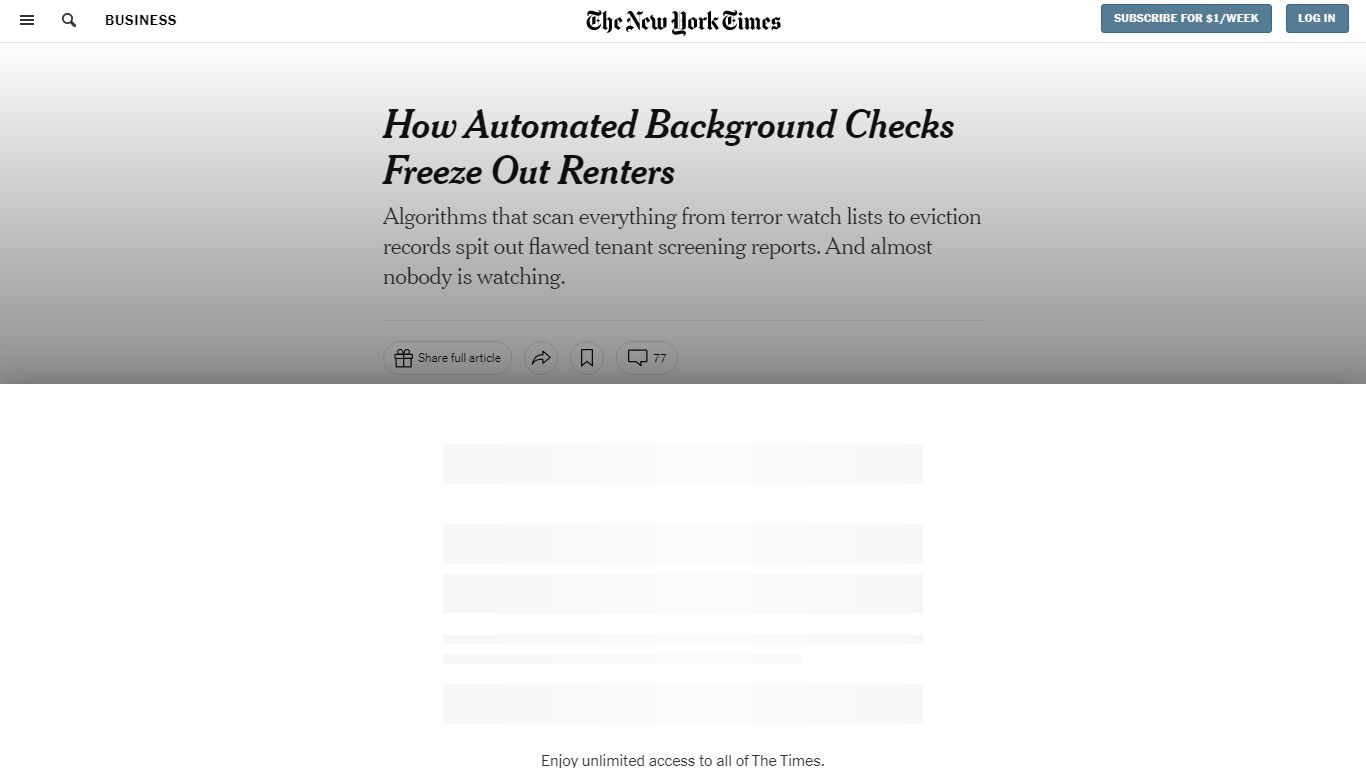 How Automated Background Checks Freeze Out Renters